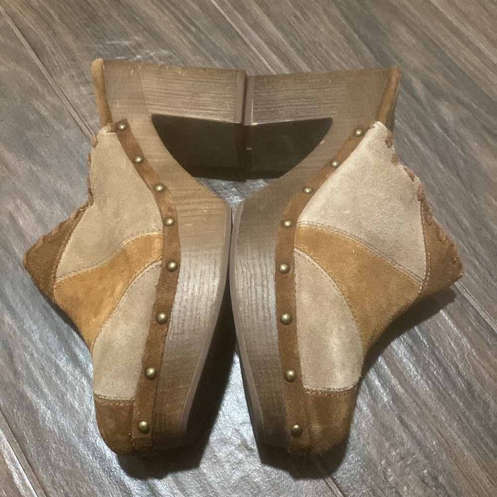 Nine West Patchwork Suede Chunky Platform Slip On… - image 3